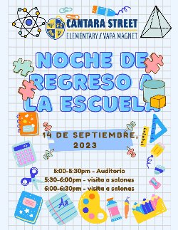 Back to school night flyer spanish